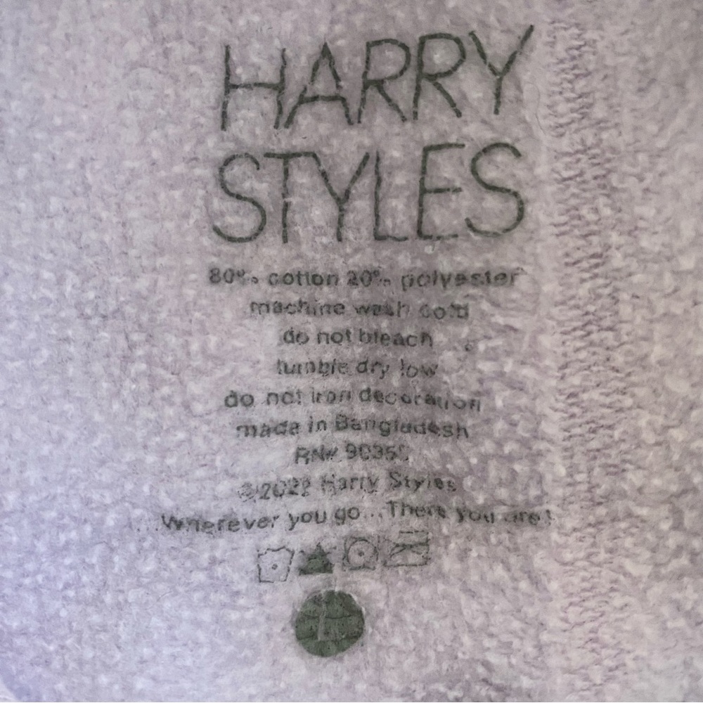 Harry Styles Hoodie 2022 Love on Tour Harry’s House Merch Lavender L - Picture 7 of 8